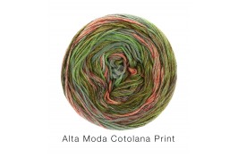 Alta Moda Cotolana Print 102 olijfgroen-zalmroze